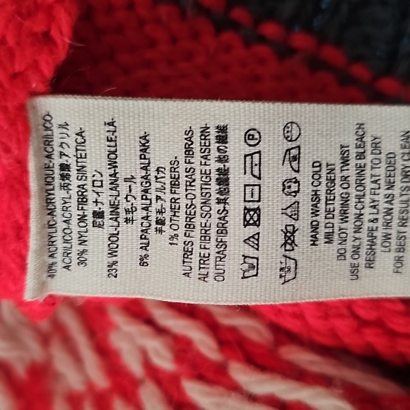 Free People Red and Cream Heart Sweater - Picture 5 of 5